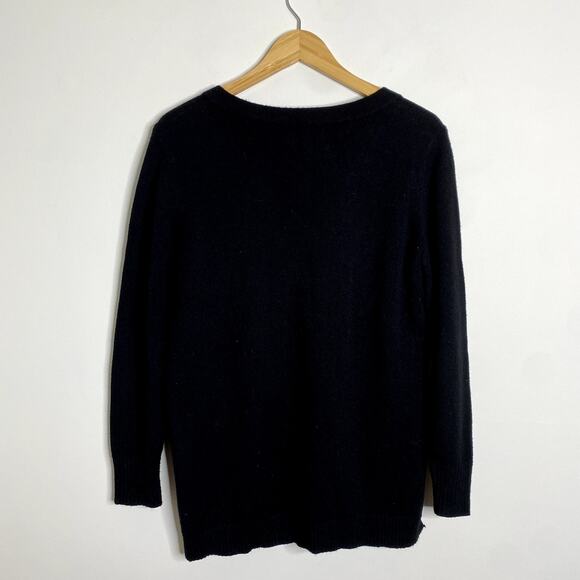 Anthropologie Serena V-Neck Button Front Pullover Sweater Black Size S - Picture 8 of 8
